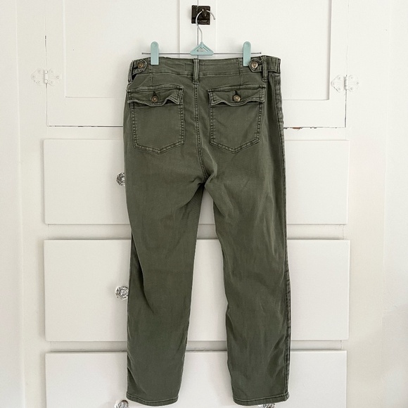 Pistola Mara Straight Leg Utility Cropped Pants in Olive Green Size 27 - Picture 2 of 8